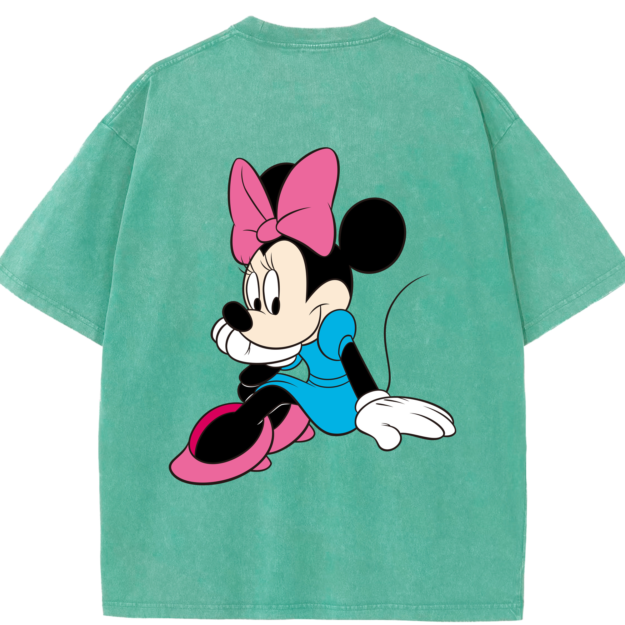 （画像用） ミッキーマウス Mickey Mouse 綿100% ヴィンテージ風 半袖Tシャツ（背面プリント）
